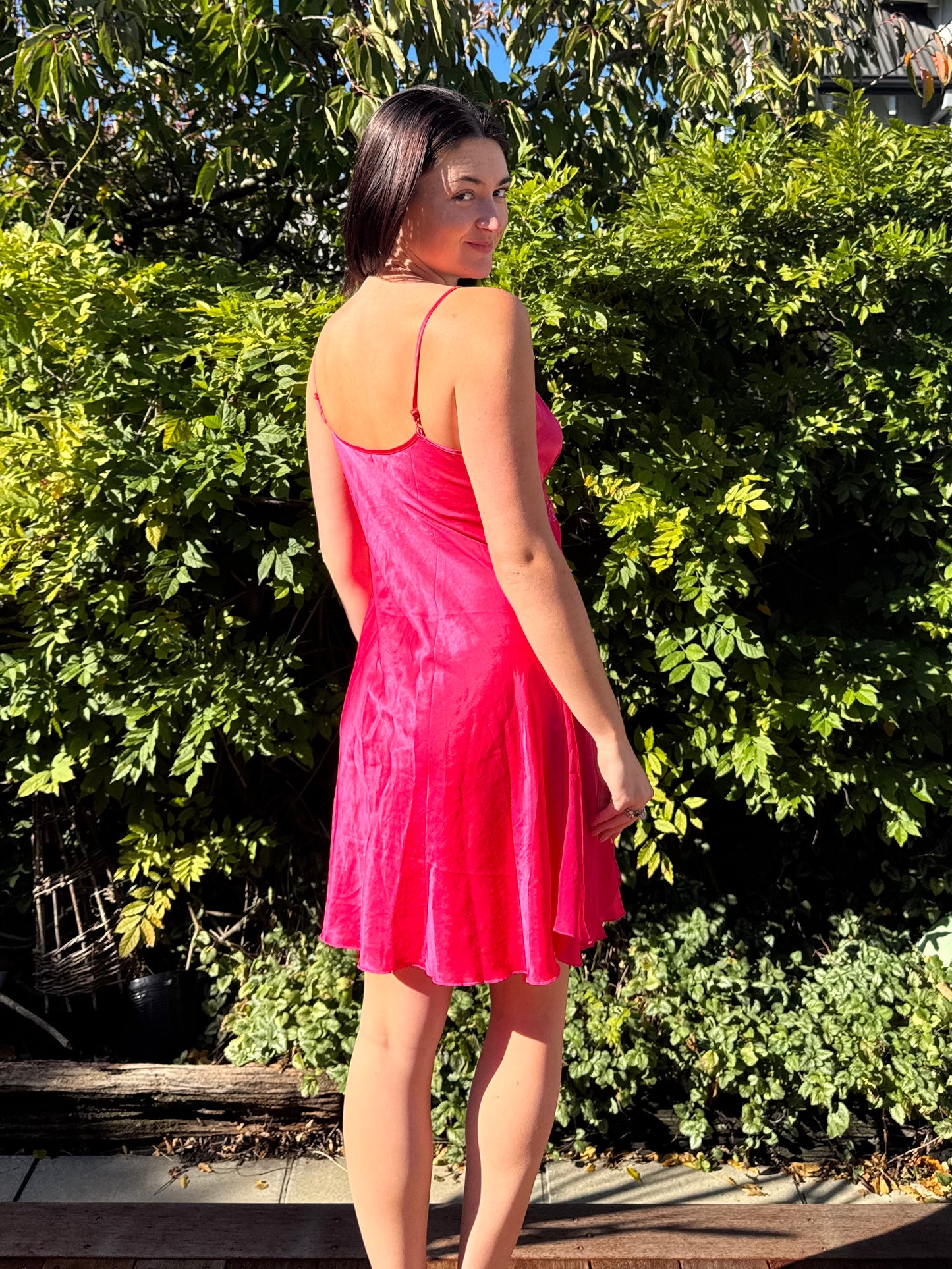 Vintage Pink Slip Dress | Size 12
