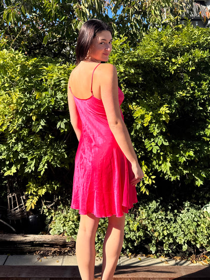 Vintage Pink Slip Dress | Size 12
