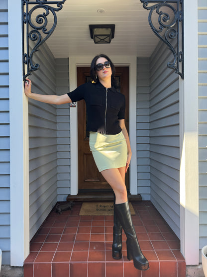 Vintage Glassons Green Mini Skirt | Size 8