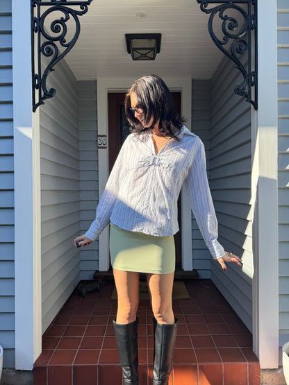 Y2K Striped Blouse | Size 14-16