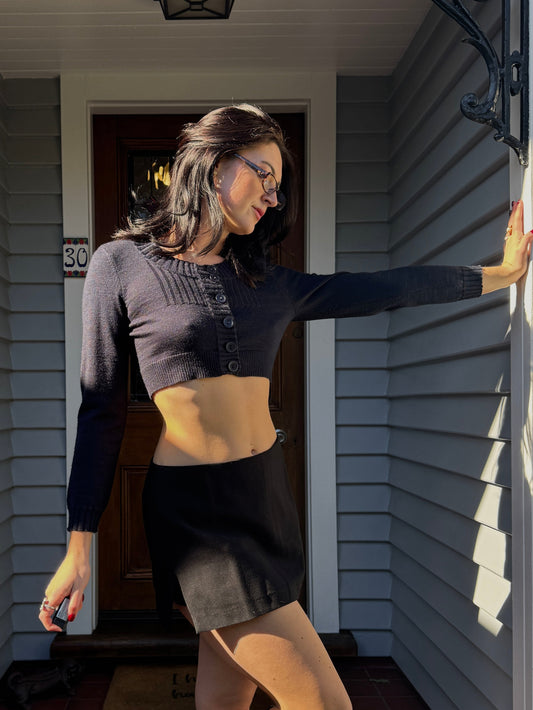 Y2K Cropped Cardigan | Size 10