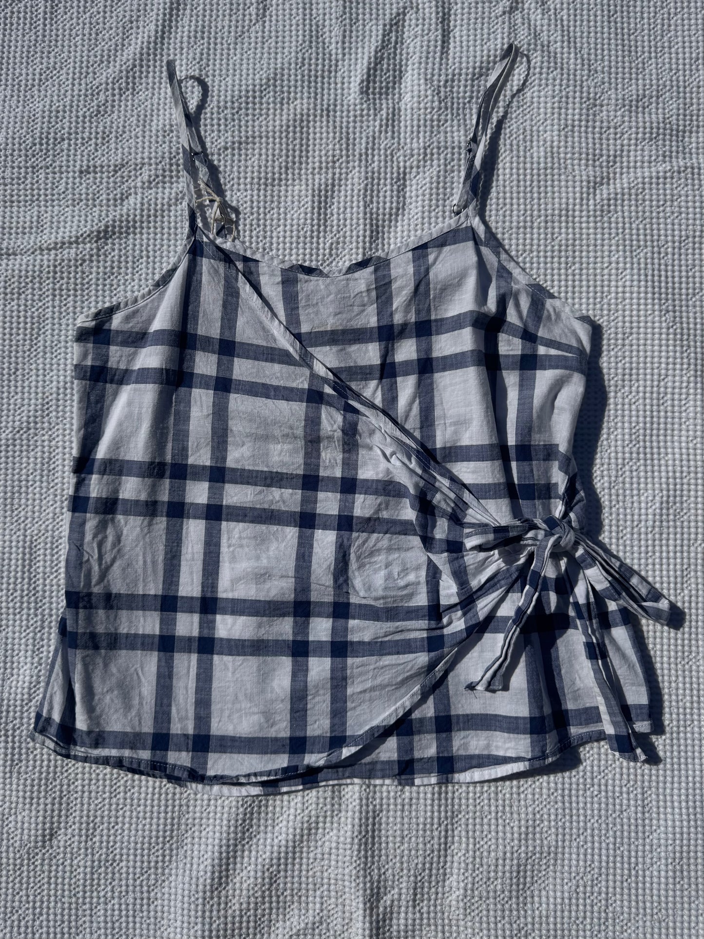 Checkered Cross-Over Top | Size 10-12