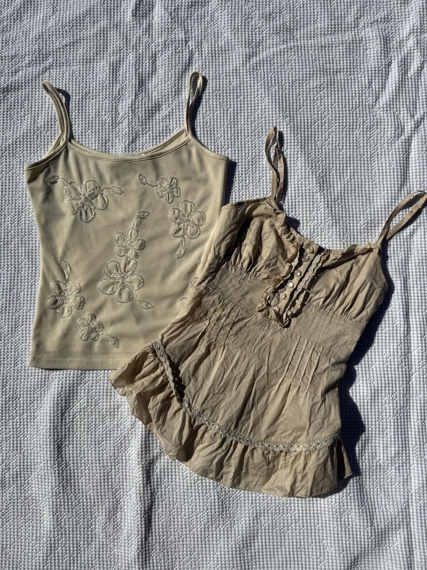 Floral Beaded Singlet | Size Small