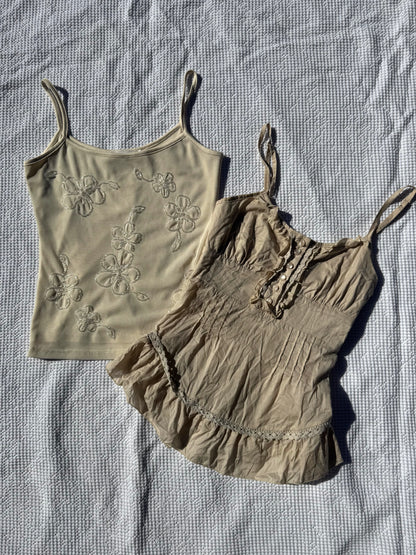 Floral Beaded Singlet | Size Small