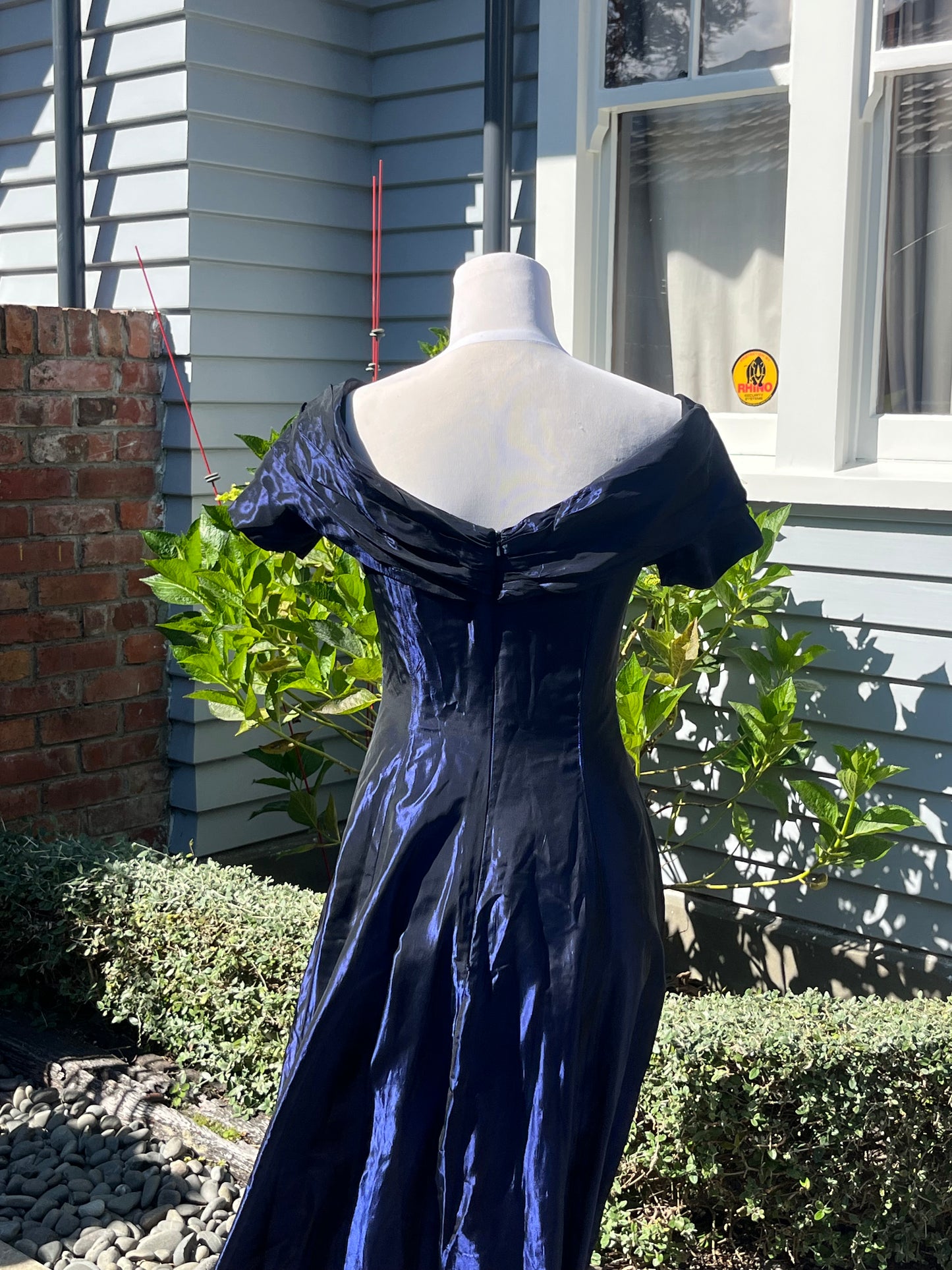 Vintage Blue Bow Gown | Size 8