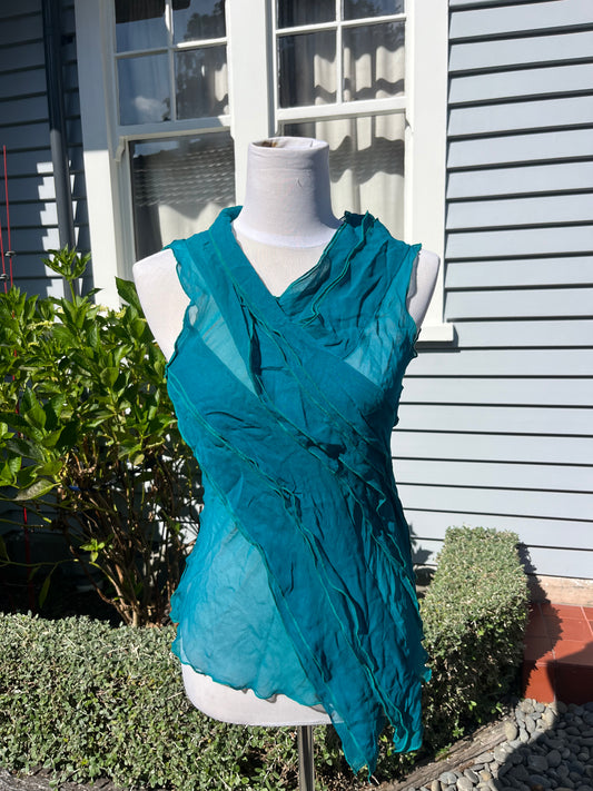 Turquoise Dreamy Flow Top | Size 4-6
