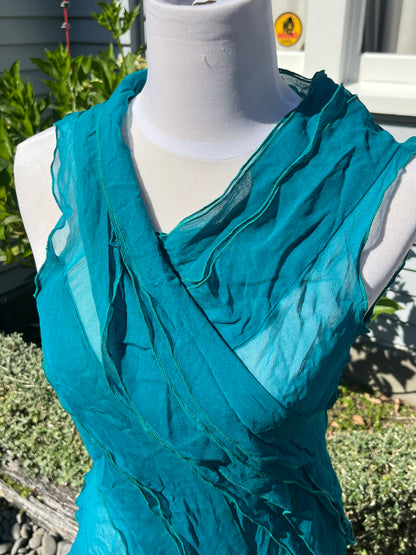 Turquoise Dreamy Flow Top | Size 4-6
