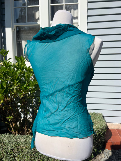 Turquoise Dreamy Flow Top | Size 4-6