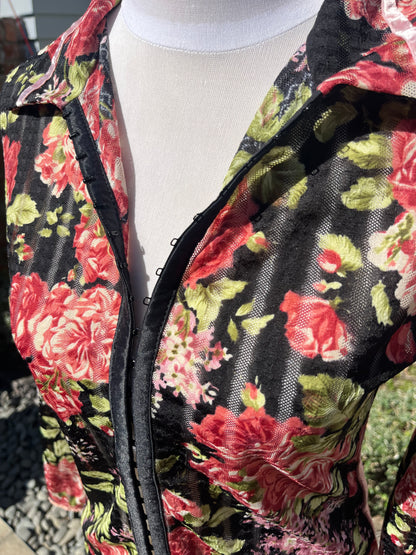 Long-sleeve floral lace top | Size 10