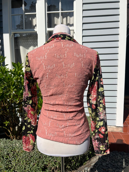 Long-sleeve floral lace top | Size 10