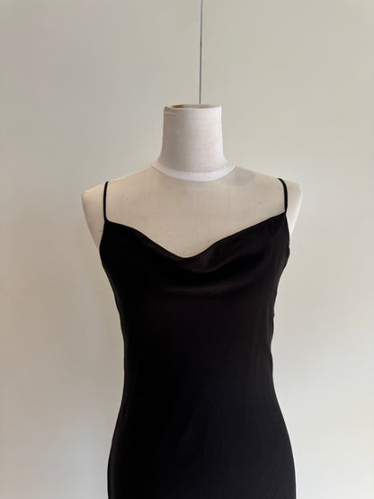 Vintage Black Midi Dress | Size 10