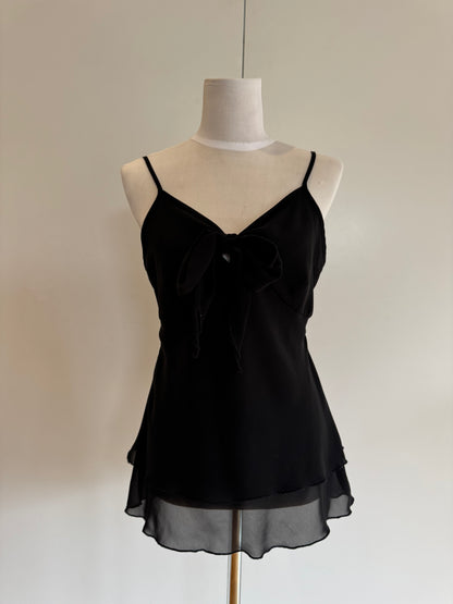 Black Bow Singlet | Size Medium