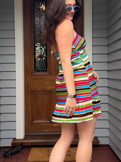 Funky Halter-neck Mini Dress | Size Large