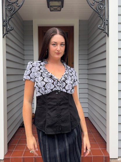 Multi-Material Blouse | Size 14-16