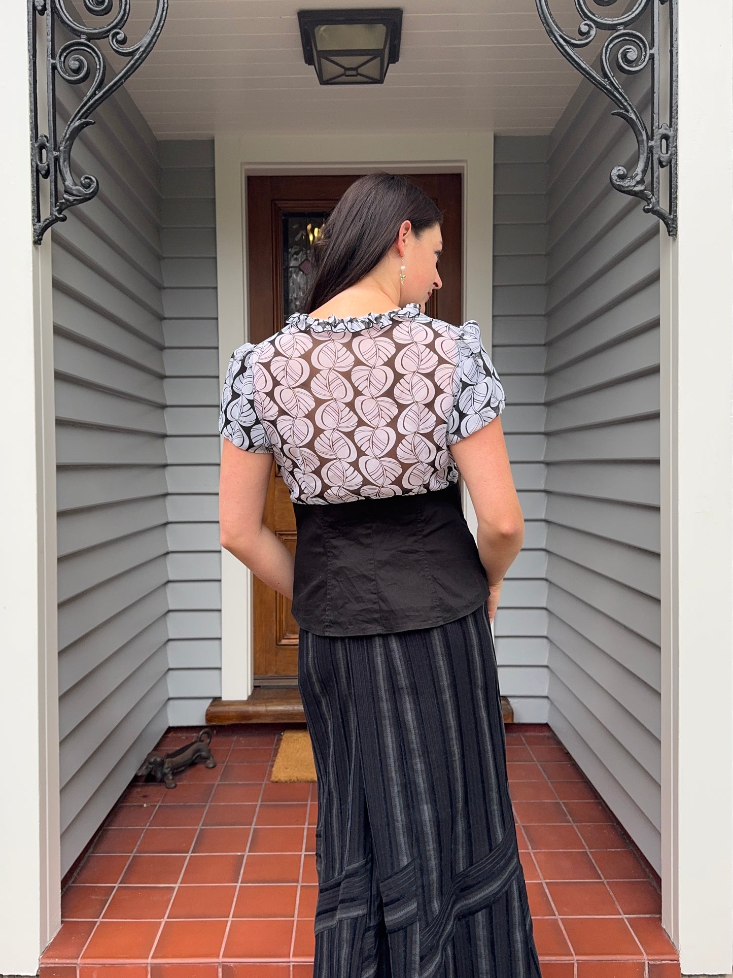 Multi-Material Blouse | Size 14-16