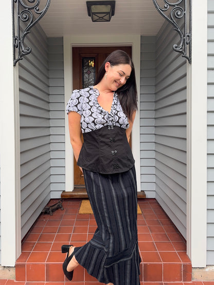 Multi-Material Blouse | Size 14-16