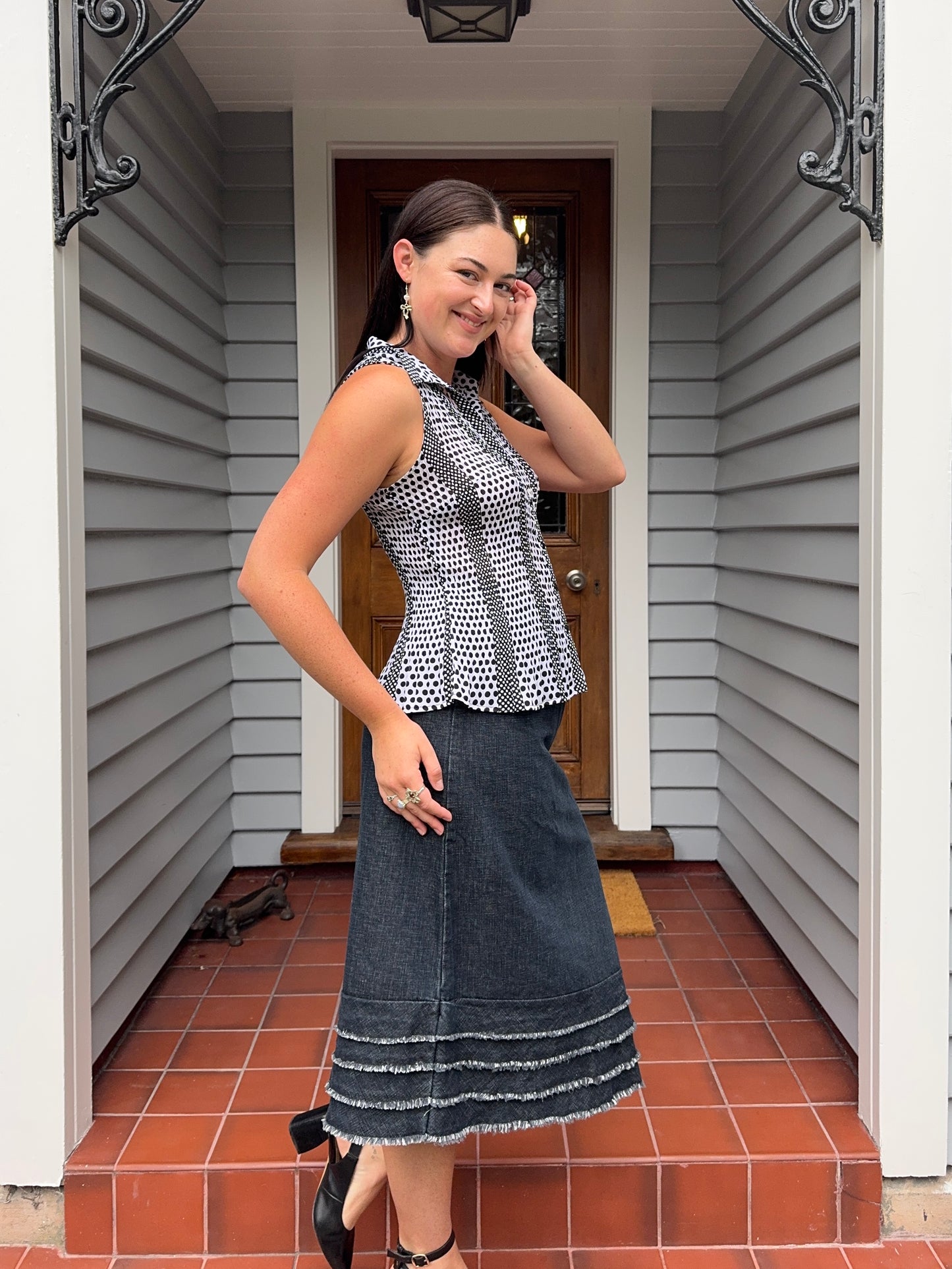 Sheer Polka Dot Blouse | Size 14-16