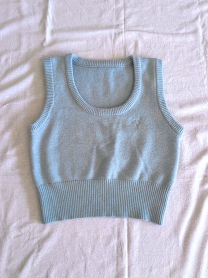 Blue Vest with Bow Detail | Size 8-10