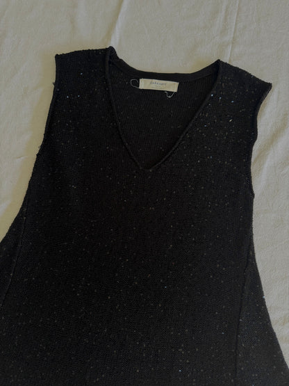 Sparkly Black Singlet | Size M