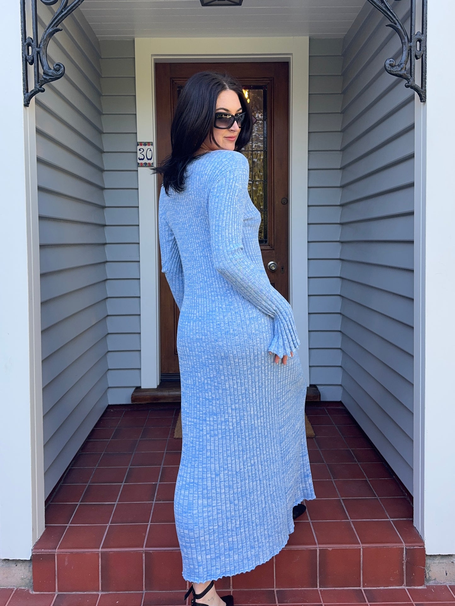 Friends with Frank Blue Maxi Dress | Size L