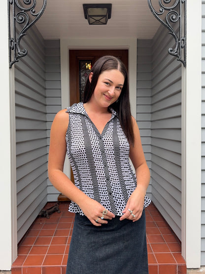 Sheer Polka Dot Blouse | Size 14-16