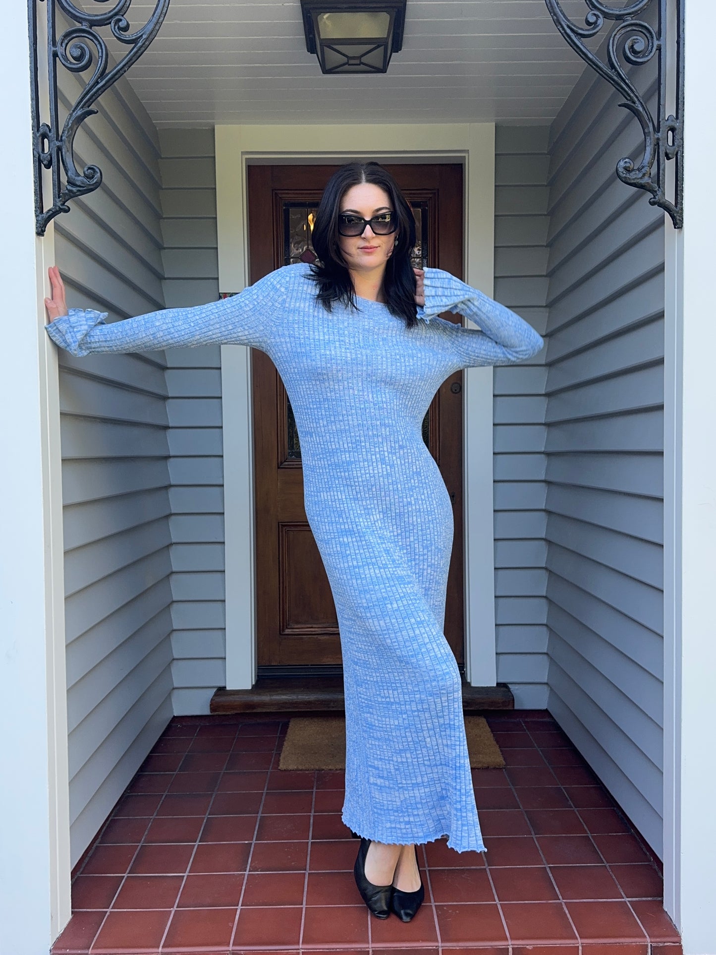 Friends with Frank Blue Maxi Dress | Size L