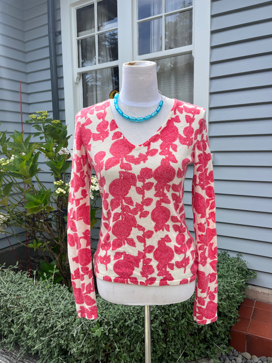 Cashmere Floral Jumper | Size 8-10