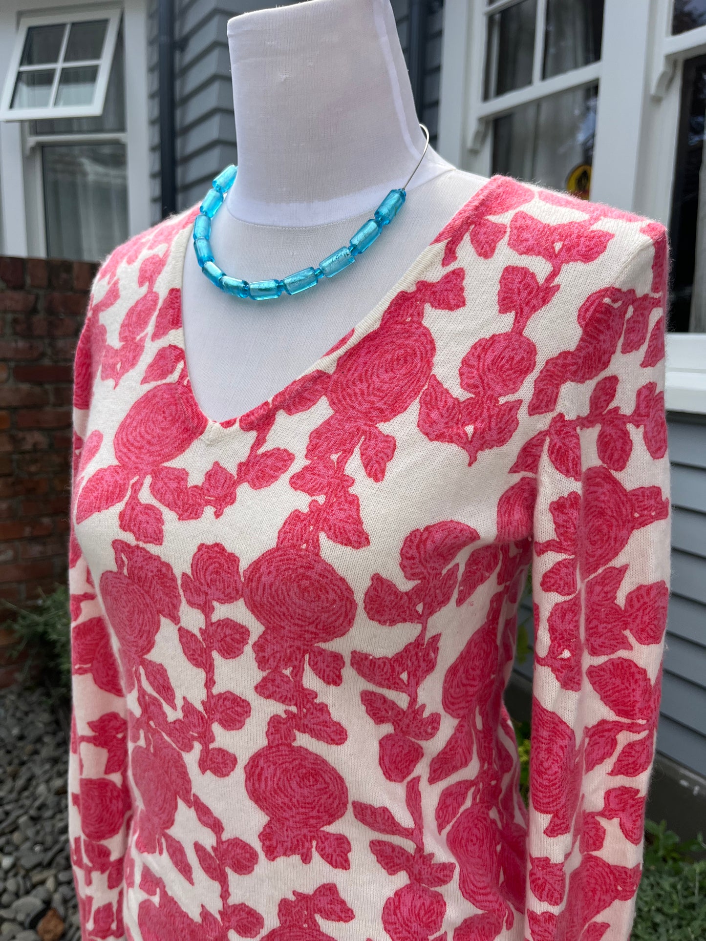 Cashmere Floral Jumper | Size 8-10