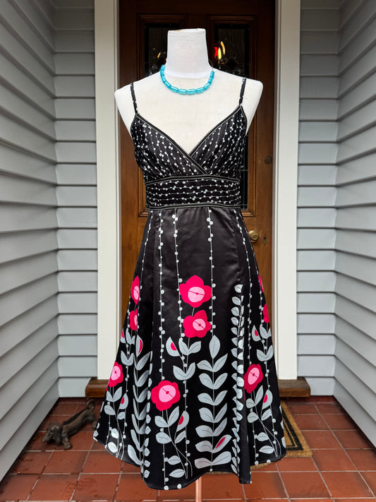 STAXS Floral Midi Dress | Size 8