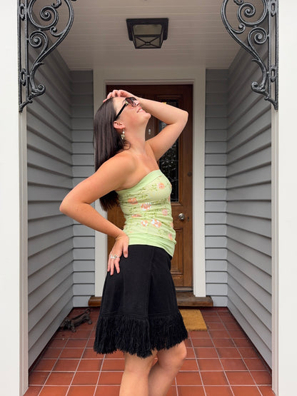 Vintage Green Beaded Boob-Tube | Size 8