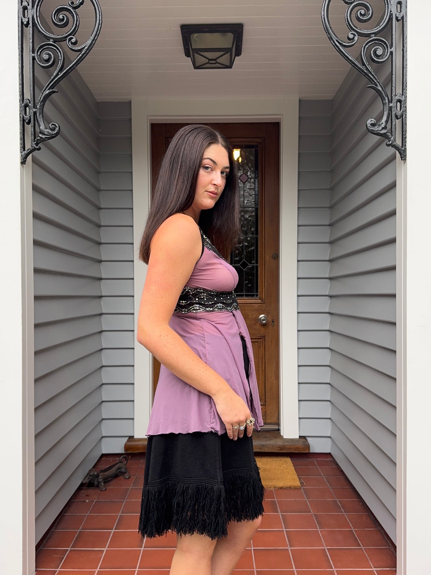 Sheer Purple Lace Cami | Size M-L