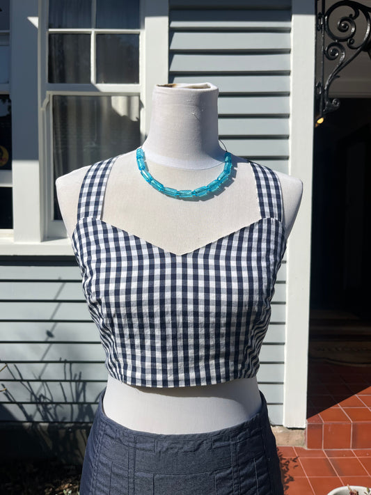 RUBY Checkered Crop Top | Size 12