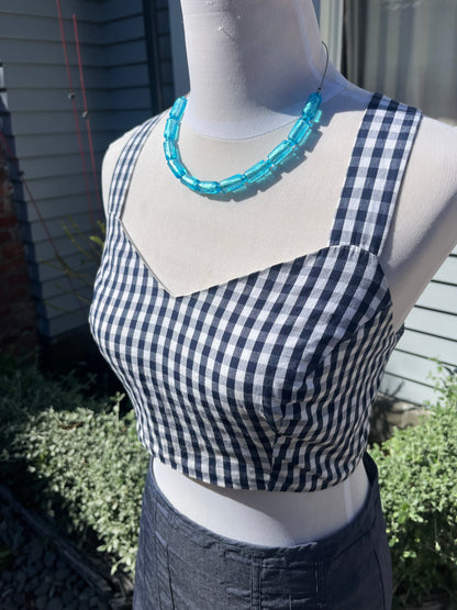 RUBY Checkered Crop Top | Size 12