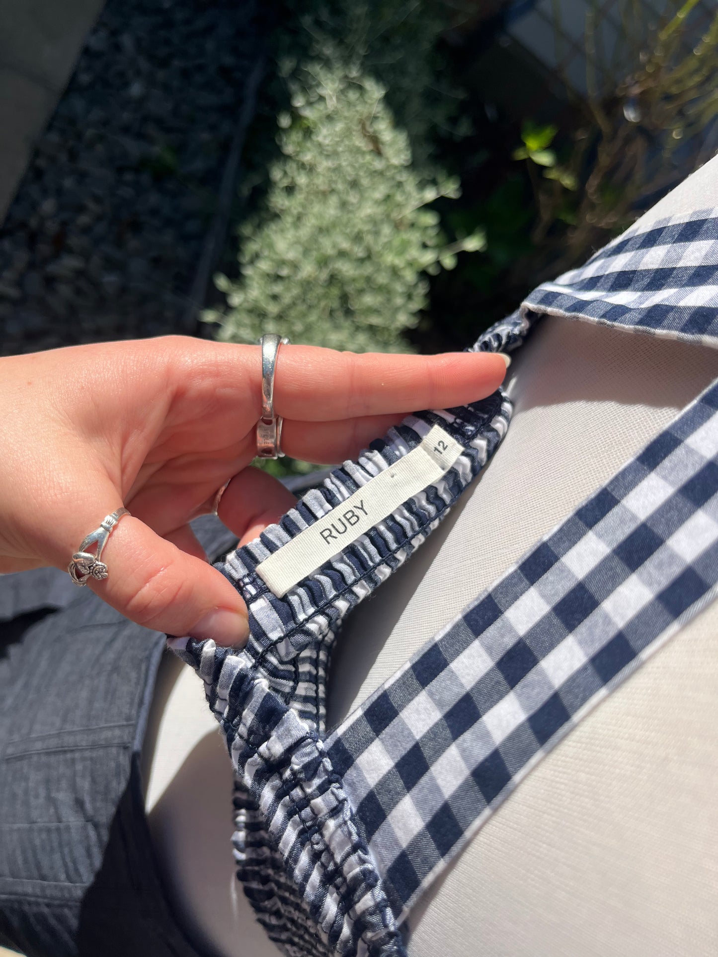 RUBY Checkered Crop Top | Size 12