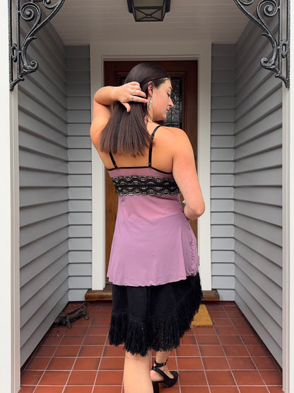 Sheer Purple Lace Cami | Size M-L