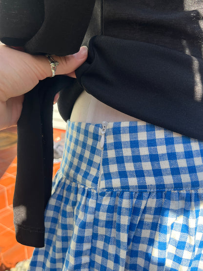 Blue Checkered Maxi Skirt | Size 10