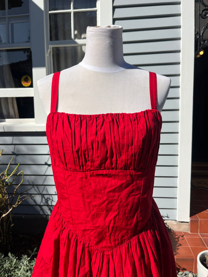 Red babydoll mini dress | Size 12