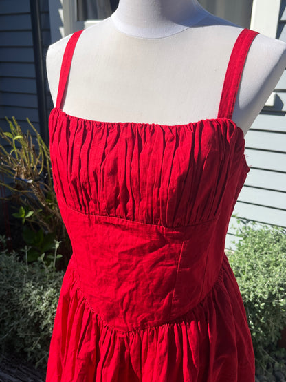 Red babydoll mini dress | Size 12