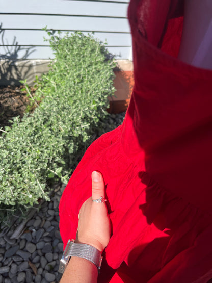 Red babydoll mini dress | Size 12