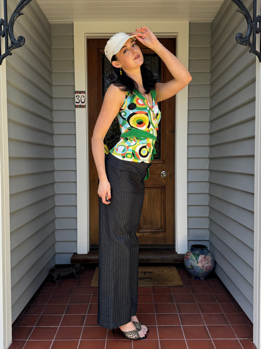 Y2K Pinstripe Pants | Size 12