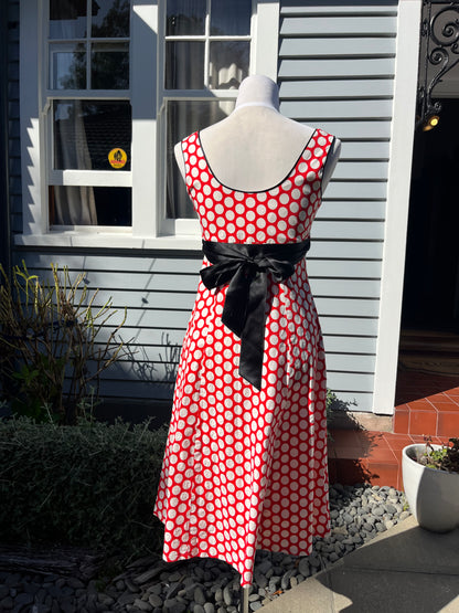 Polka-Dot NZ Made Midi Dress | Size 8-10