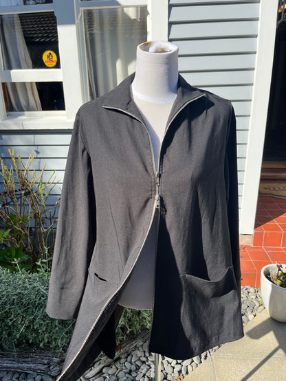 Zip Up Black Jacket | Size 14