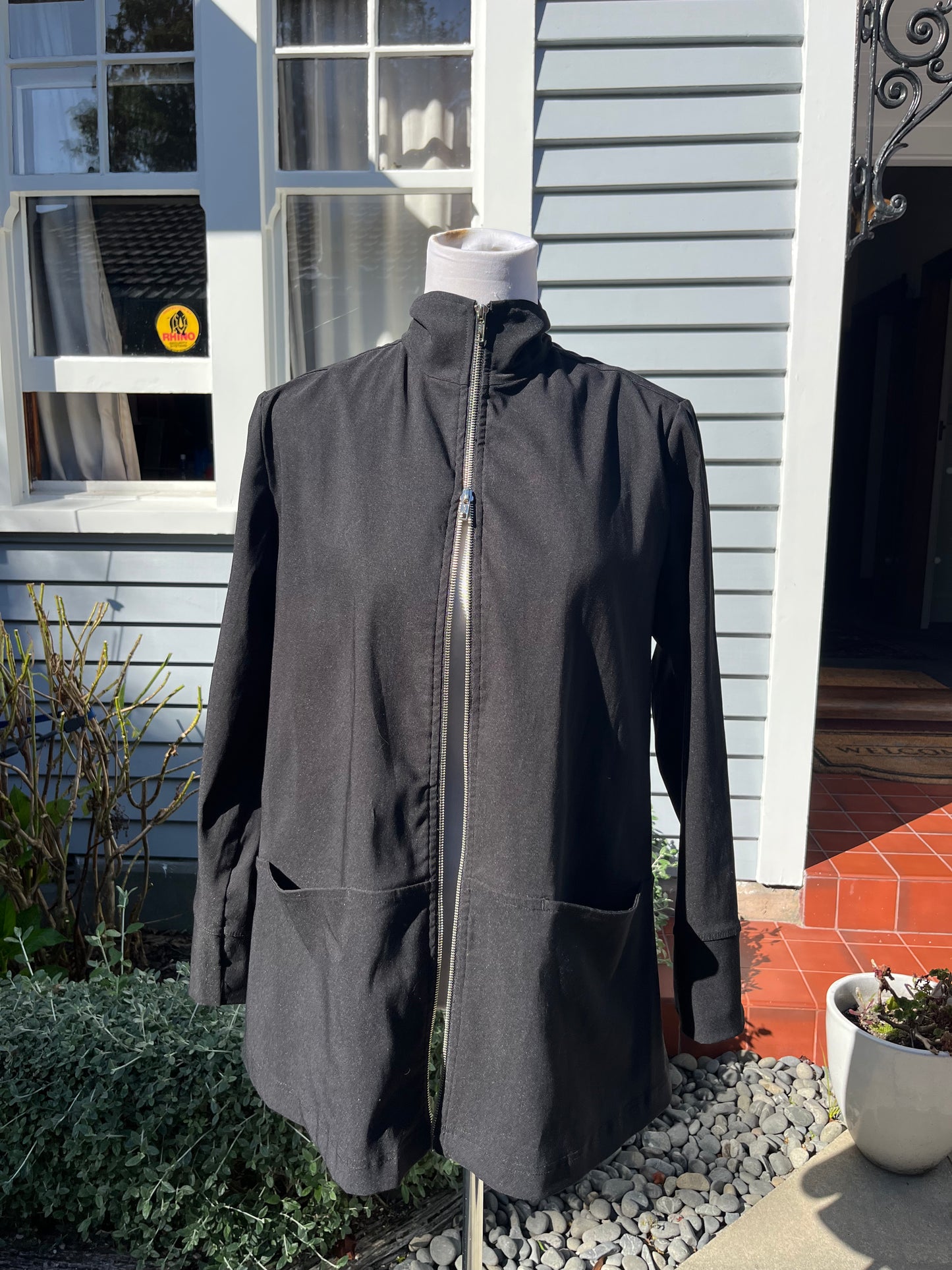 Zip Up Black Jacket | Size 14