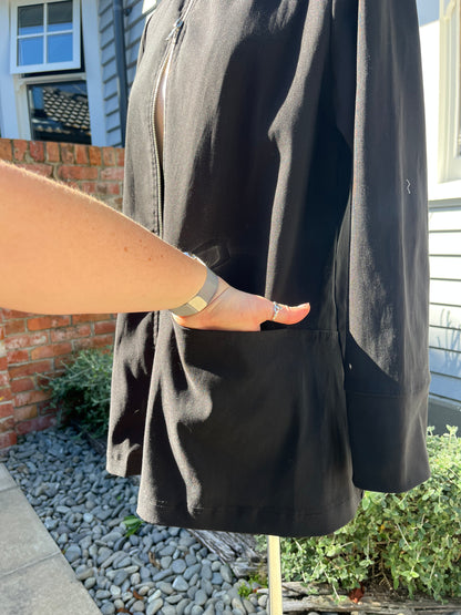 Zip Up Black Jacket | Size 14