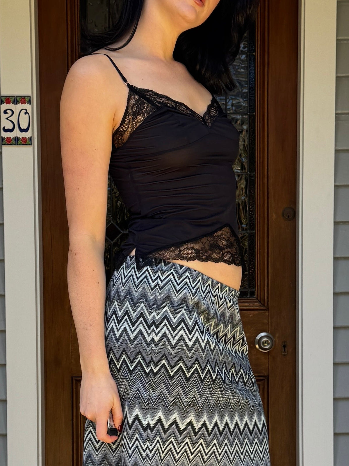 Black Lace Cami | Size 8-10