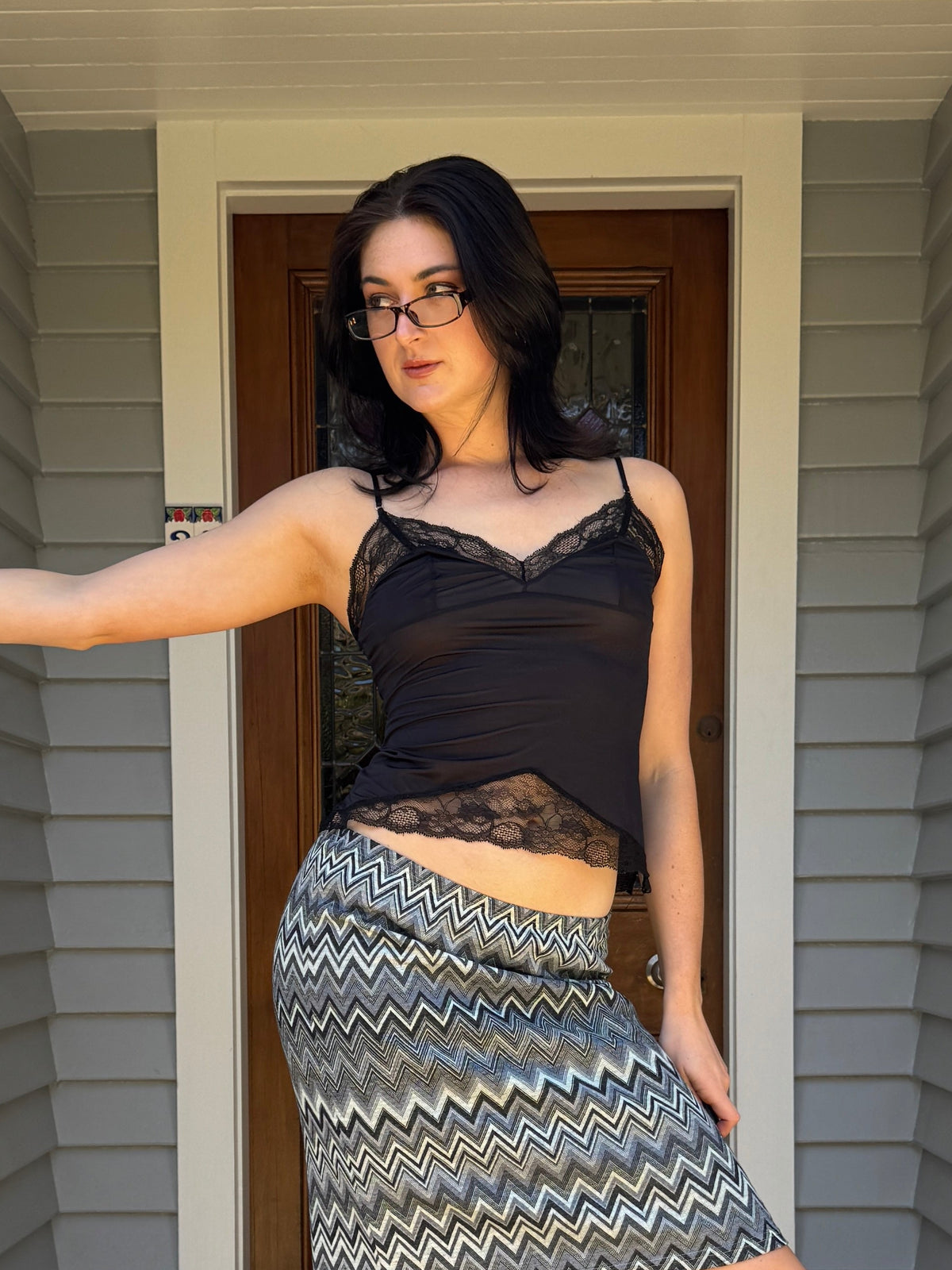 Black Lace Cami | Size 8-10