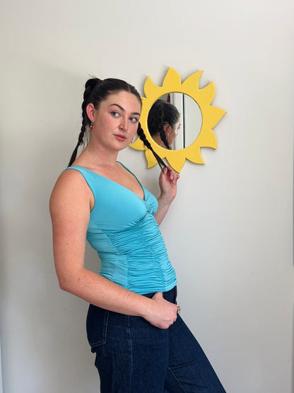 Blue Ruched Singlet | Size 8-12