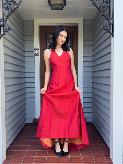 Beautiful Vintage Halter Neck Gown | Size 8-10