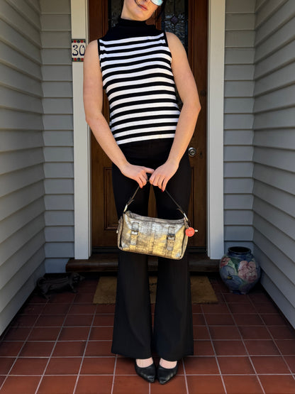 Striped Turtleneck | Size L