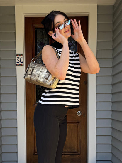 Striped Turtleneck | Size L